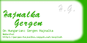 hajnalka gergen business card